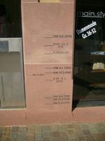 Marke der Hochwasser in Wertheim