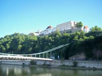 Wir ankern in Passau - Blick zur Feste Oberhaus