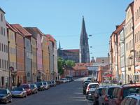 Blick vom Stadtamhof zum Dom, Regensburg