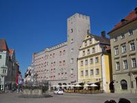 Haidplatz mit Justitiabrunnen, Regensburg