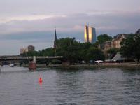 Neue Europäische Zentralbank am Abend, Frankfurt/Main