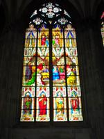 Schöne Bleiglasfenster im Kölner Dom.