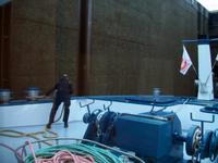 Arbeit der Matrosen in der Schleuse