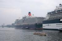 Kreuzfahrer im Hafen Amsterdam