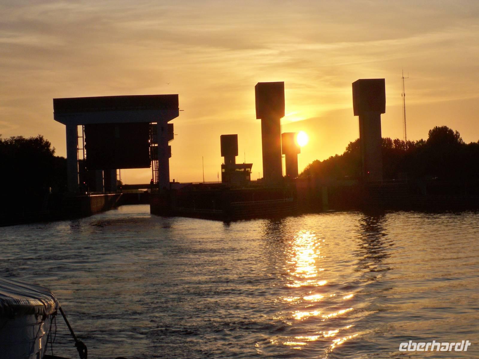 Abendstimmung an der Schleuse