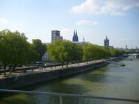 Blick auf Köln vom Schokoladenmuseum