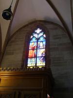 Bleiglasfenster am Ausgang des Münsters