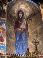 Mosaik der Gottesmutter in der orthodoxen Kirche von Targu Mures