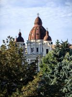 Blick auf die evangelische Kirche in Targu Mures
