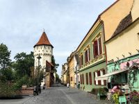 An den alten Stadtmauern in Sibiu