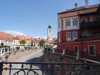 Blick zum Rathausturm in Sibiu