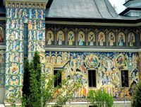 Malereien an der neuen Kirche beim Kloster Neamt