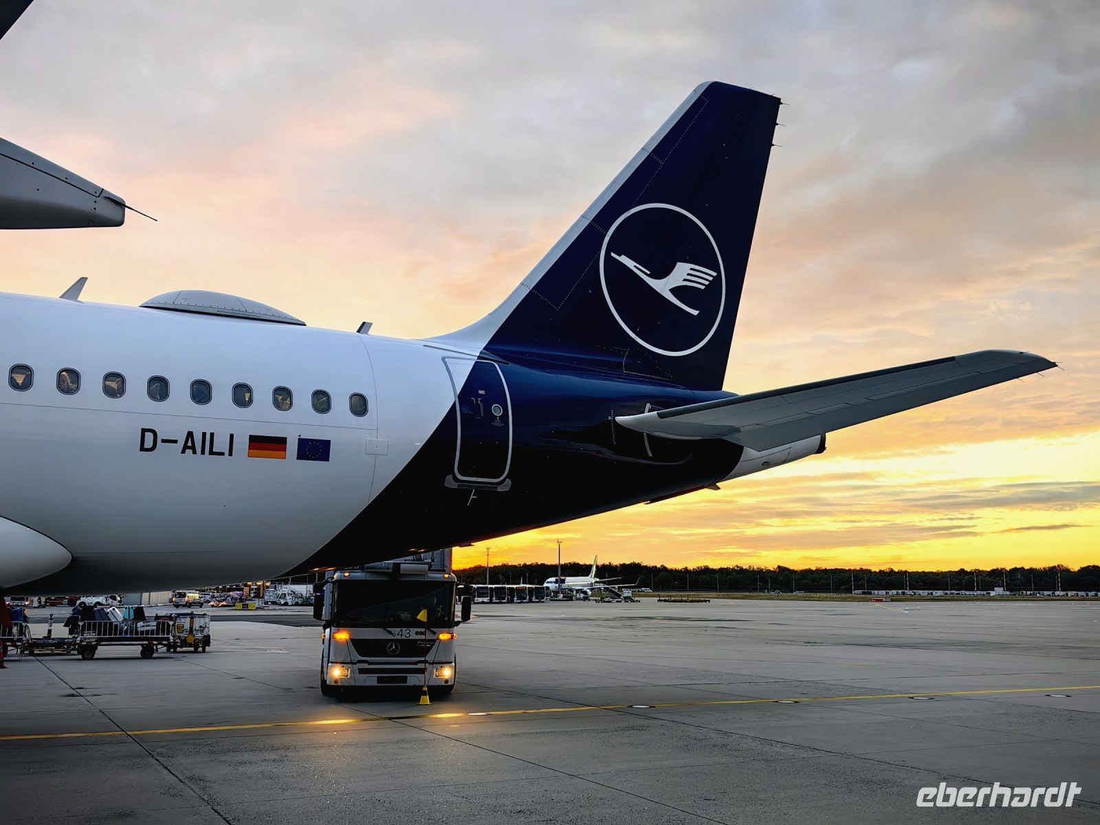 Lufthansamaschine in Frankfurt 