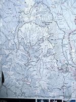 Auf der Karte schauen wir uns die Route nach unten an