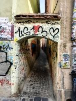 Ausgang der engsten Gasse in Brasov