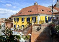 Von der Oberstadt Sibius hinuntergeblickt