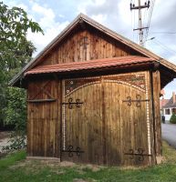 Schön bemalte Scheune in Sibiel