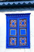 Fenster eines Hauses im Dorfmuseum