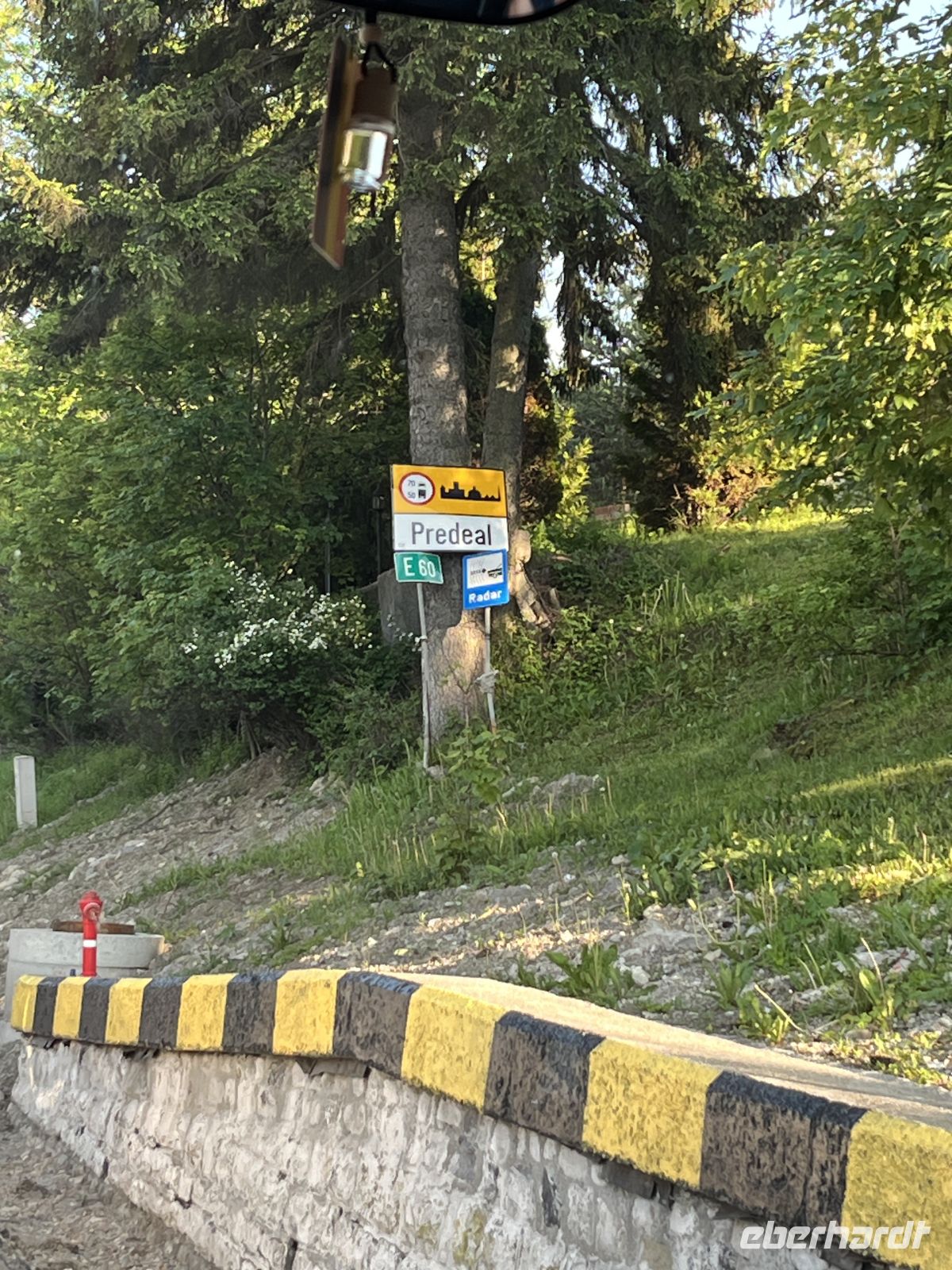 Straßenschild, Predeal, Rumänien