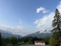 Ausblick vom Restaurant Rozmarin, Predeal , Rumänien