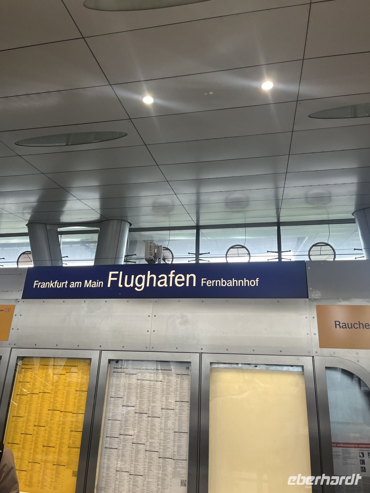 Flughafen, Bahnhof, Frankfurt, Deutschland