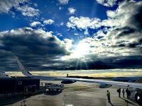 Pünktlich fliegen wir in Frankfurt los