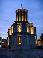 Patriarchenkirche Bukarest am Abend