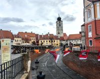 Altstadt von Sibiu von der Lügenbrücke aus fotografiert