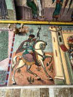 Wandgemälde von Mihal in einem Hausflur in Sibiu