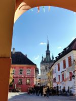 Blick auf den Stundturm von Sighisoara
