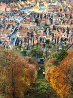 Auffahrt mit der neuen Seilbahn in Brasov