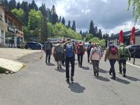 wir wandern im Skigebiet 