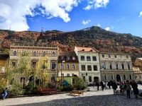Blick in die Berge von Brasov aus