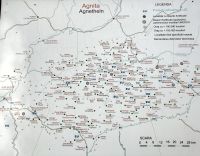 Karte mit den deutschen Namen der Orte der Umgebung von Agnita