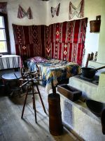 Stube in einem alten Bauernhaus, Freilichtmuseum