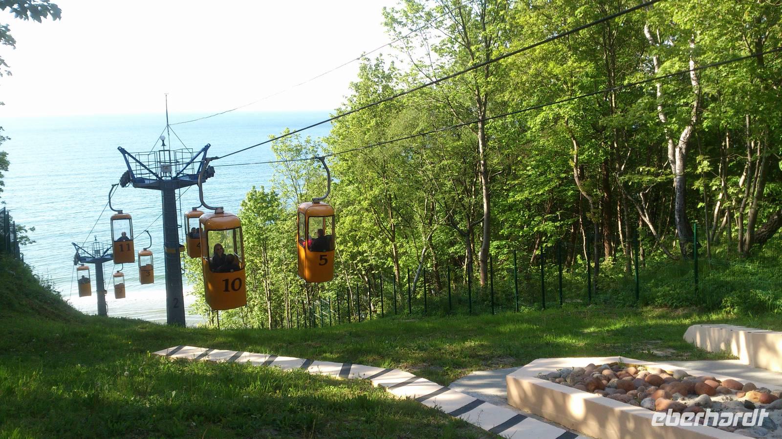 Strand Seilbahn in Rauschen