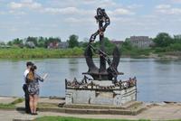 An der russisch - litauischen Grenze in Tilsit 