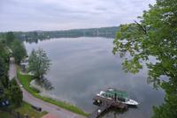 Blick vom Hotelfenster in Mrangowo  