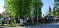 Zuschauer zur Parade am Nationalfeiertag 09.05.2016 vor Tilsit