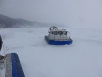 Russland, Baikalsee, Luftkissenboote