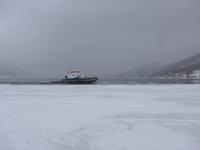 Russland, Baikalsee, Listwjanka, Angaraabfluß