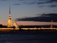 Lichterfahrt , Blick auf die Peter-und-Paul-Festung