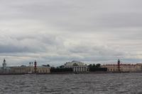 Blick auf Wassiljewski-Insel mit Börse, Kunstkammer Kollegiengebäude der Universität