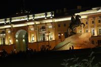 Denkmal dem Peter des Grossen bei Nacht