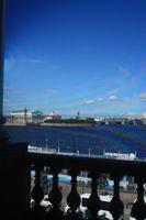 Blick auf die Börse aus dem Fenster des Winterpalastes