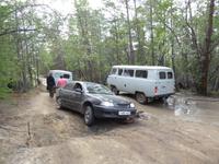 hier ist einer stecken geblieben