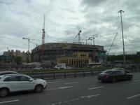 Rußland, Moskau, Fußballstadion im Umbau