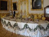 Katharinen-Palast in Puschkin, Speisesaal mit Meißner Porzellan