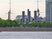 Rußland, St. Petersburg, Panzerkreuzer Aurora