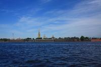 Blick auf die Haseninsel von der Newa